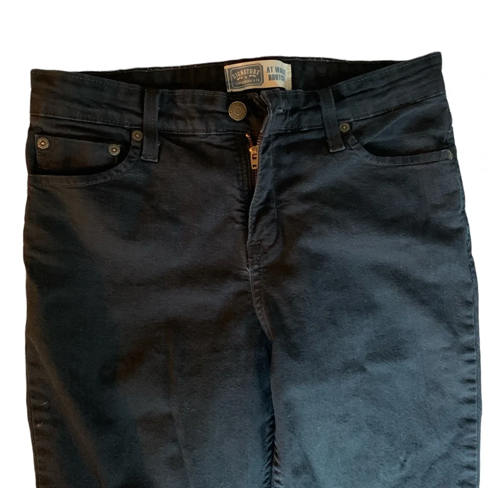 Levi Strauss & CO Signature At Waist Bootcut Black Woman’s Misses Size 8 Jeans - Picture 6 of 7